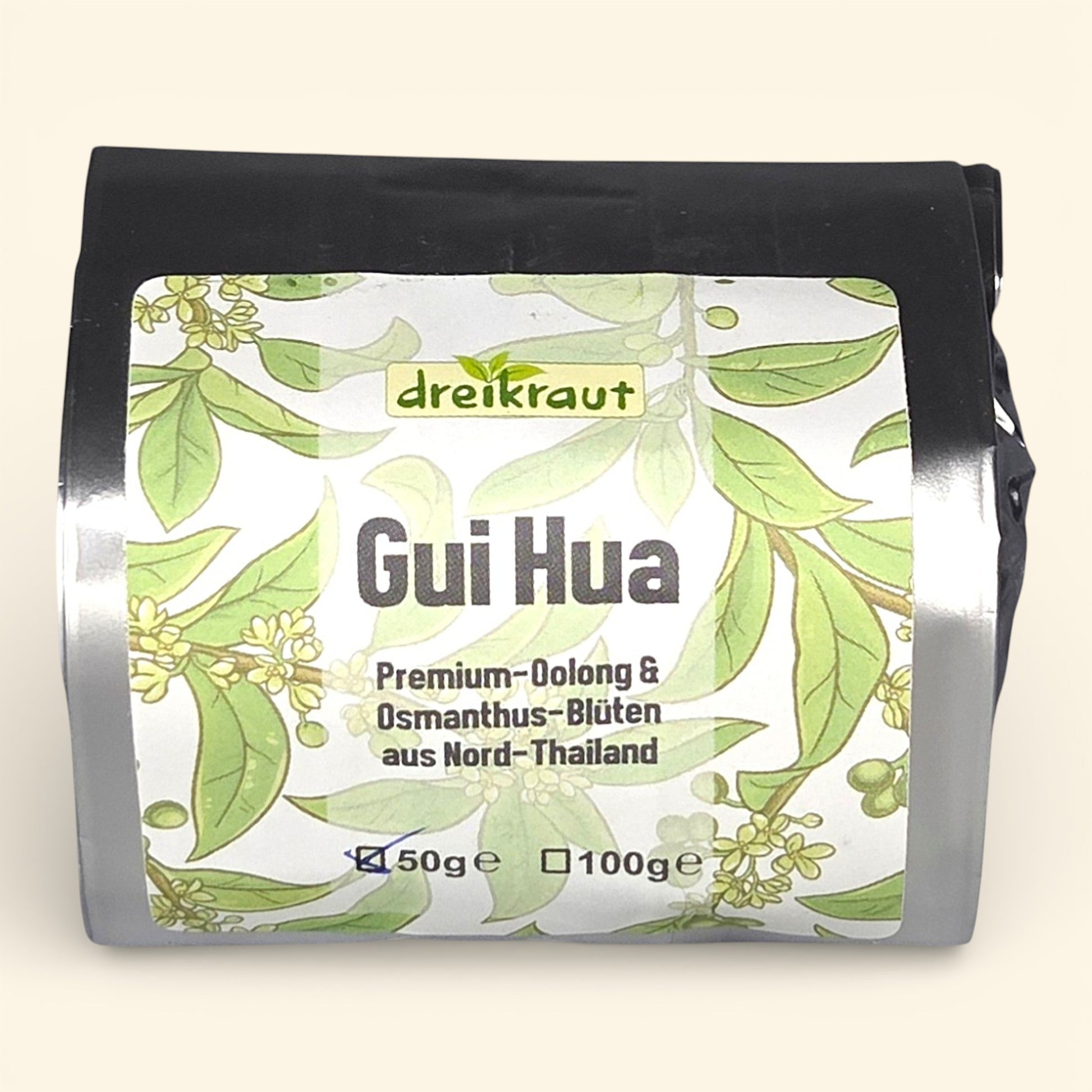Hochwertiger Gui Hua Premium-Oolong mit duftenden Osmanthus-Blüten aus Nord-Thailand – entdecke diesen aromatischen Tee-Genuss in der Thailand Erlebnisbox von Oversea Crate für deine entspannte Auszeit.